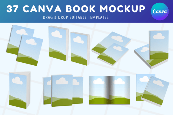 Canva Editable Book Mockup Templates for Professional Promotion