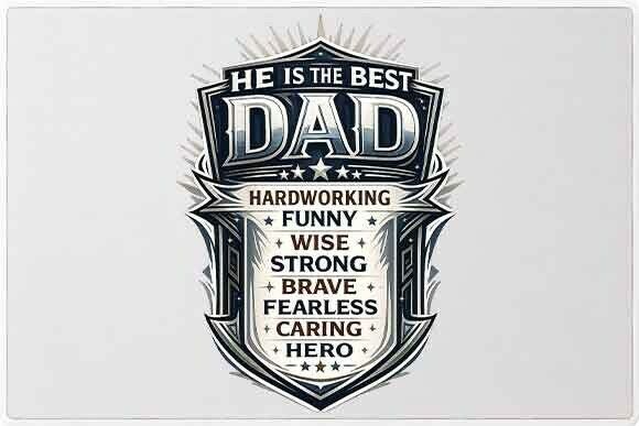 Celebrate Fatherhood with This Bold Inspirational Dad Graphic
