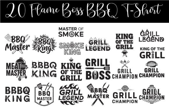 Flame Boss BBQ T-Shirt SVG Bundle: Design Assets for Grill Masters