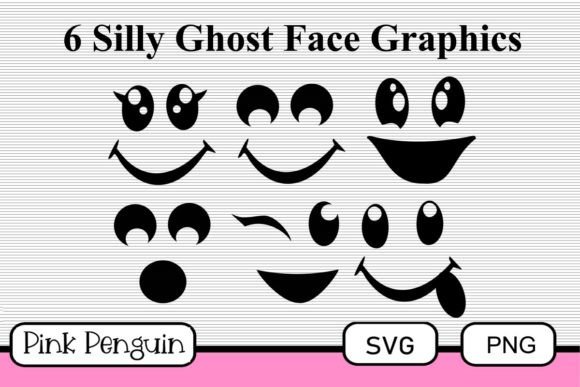 Halloween Ghost Faces Graphic Pack SVG for Creators