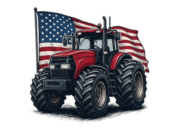 Patriotic Tractor Farm Life: A Graphic for Every Maker