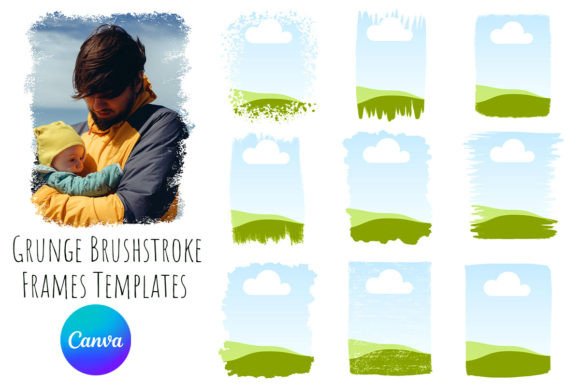 Raw Energy: Mastering Grunge Brushstroke Frames Templates
