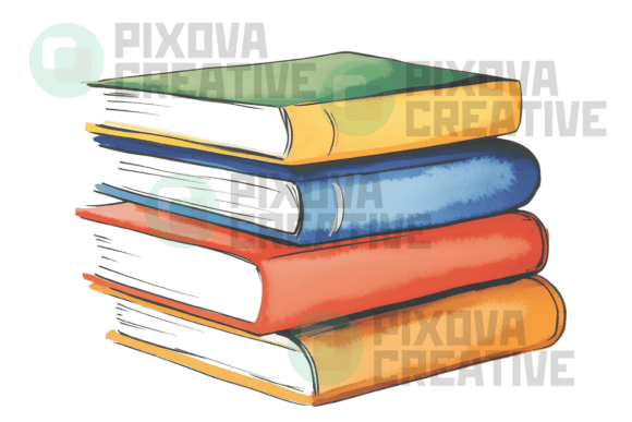 Stack of Books Graphic PNG: Your Instant Creative Asset