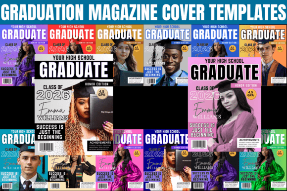 Stylish Graduation Magazine Cover Templates for 2026