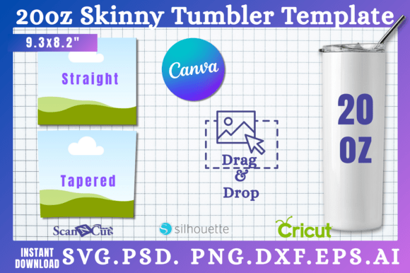 Unleash Your Creativity with Full 20oz Tumbler Wrap Templates SVG