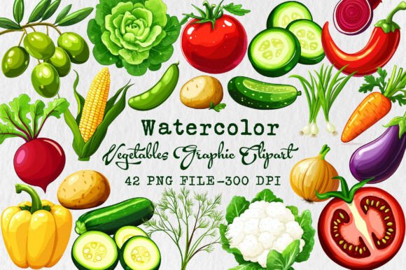 Vegetables Graphic Clipart: Fresh Visuals for Modern Design